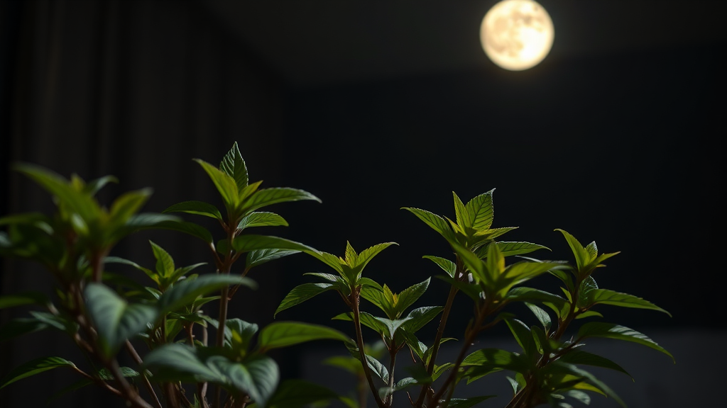 식물성 멜라토닌 복용 시 주의사항 (realistic 스타일)