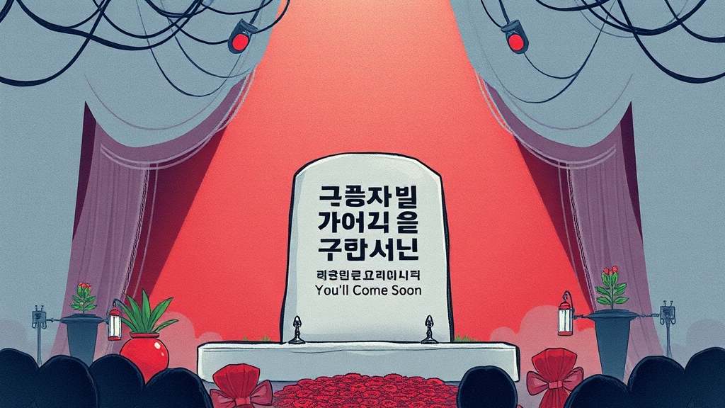 전유성의 마지막과 추모 (illustration 스타일)