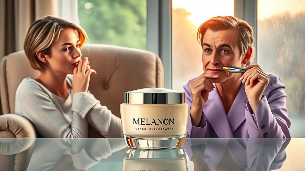 멜라논 크림 사용 전 알아야 할 사항 (피부 타입별) (realistic 스타일)