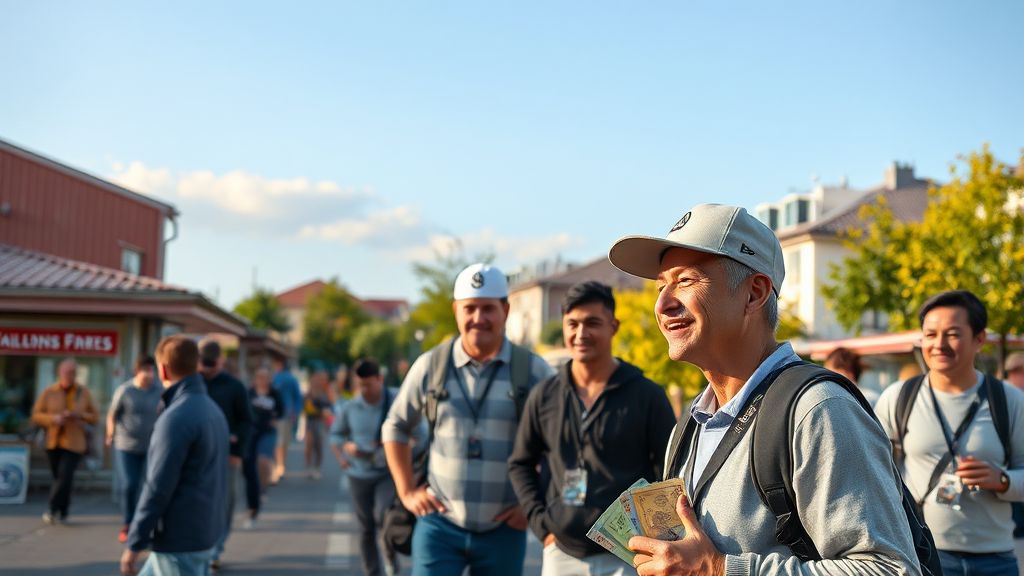 지역화폐와 튼튼머니, 함께 누리는 혜택 (realistic 스타일)