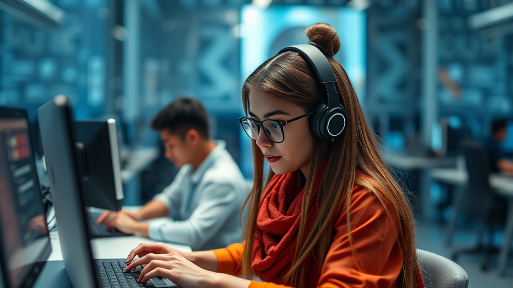 바이브 코딩, 미래 코딩 교육의 방향 (realistic 스타일)