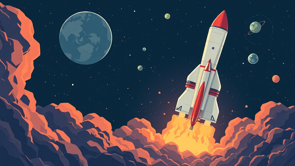 스타십 시험 발사 성공과 실패 분석 (illustration 스타일)