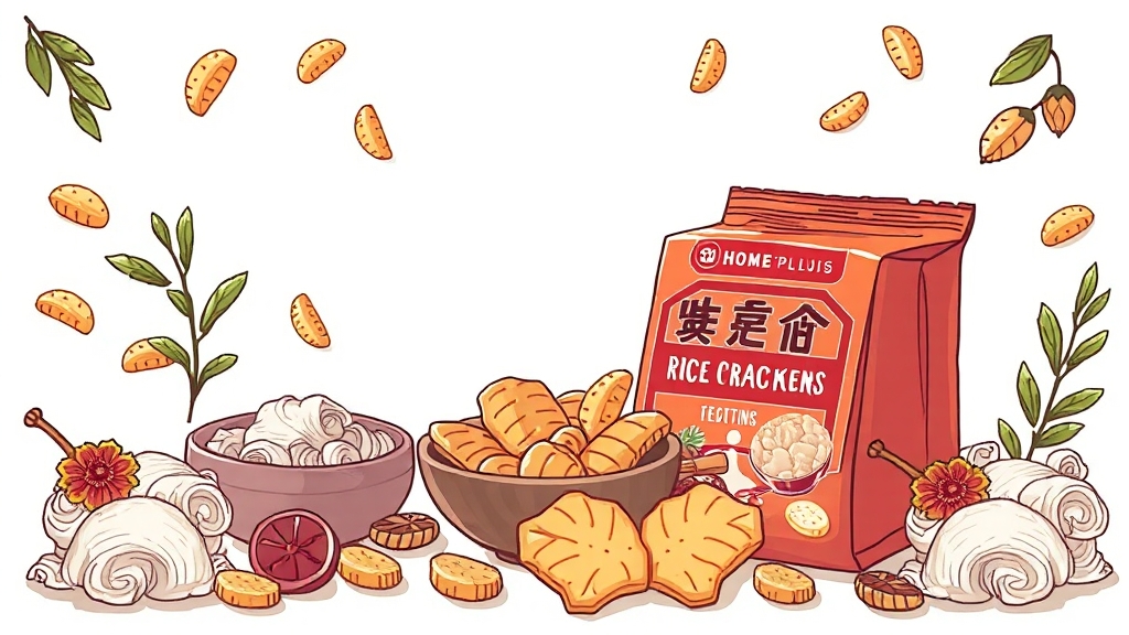 자스민 라이스 크래커 주요 특징 (illustration 스타일)