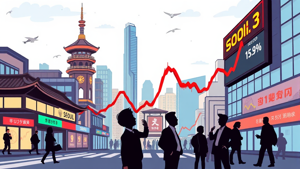 한일 금융 시장 ‘동조화’ 현상 (cartoon 스타일)