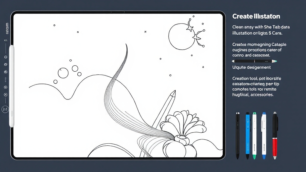 S펜 종류 및 특징 비교 (illustration 스타일)