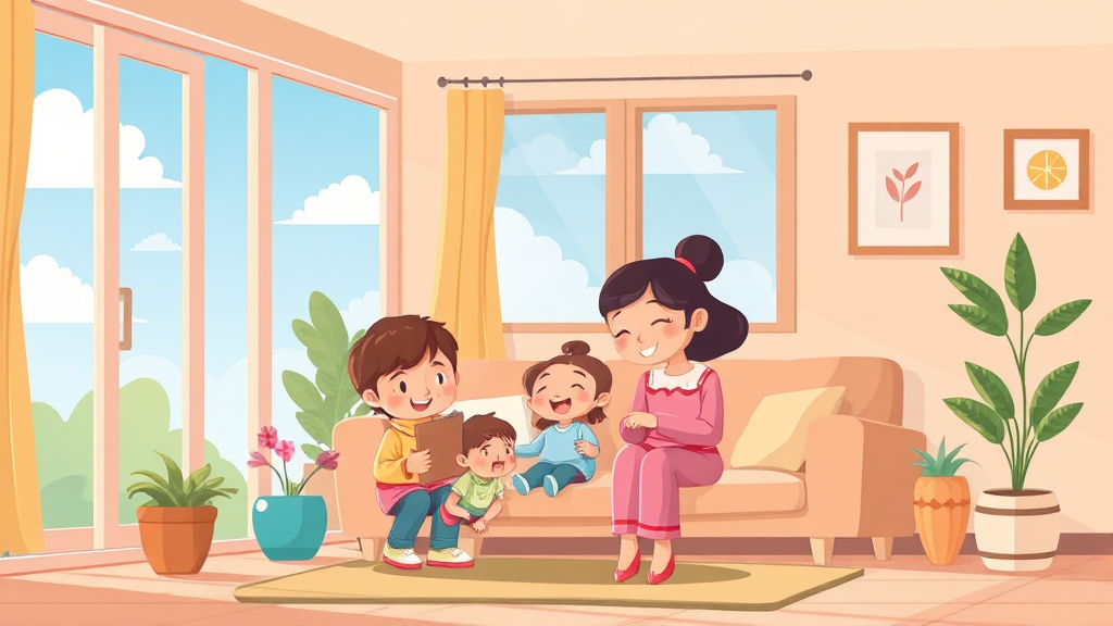 미세먼지 측정 및 관리 중요성 (cartoon 스타일)