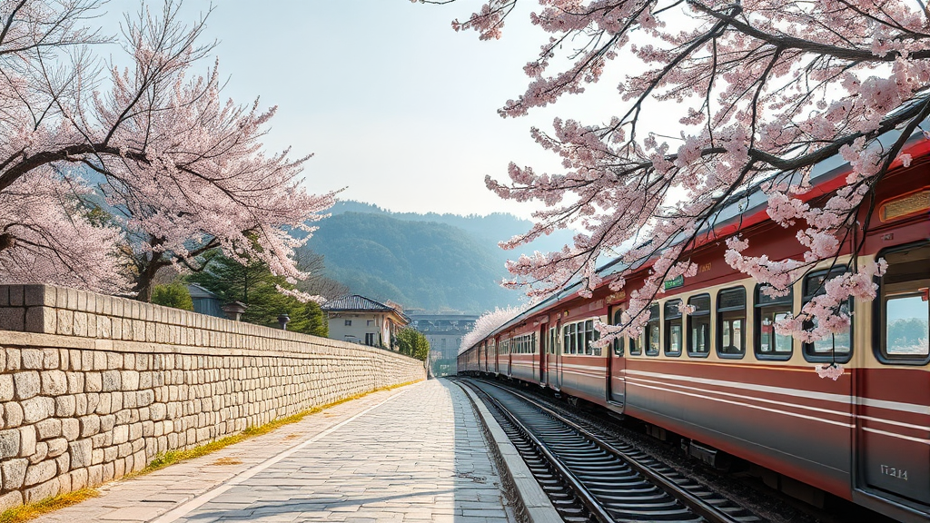 벚꽃 명소 추천 (realistic 스타일)