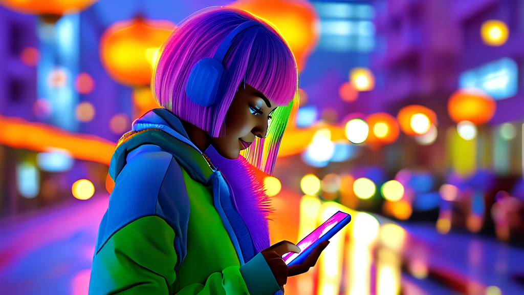 디지털 시대의 욜드족: 기술 활용과 새로운 기회 (realistic 스타일)