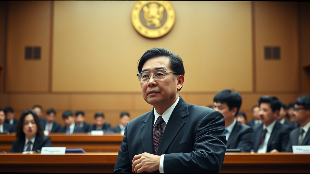 재판 생중계 시청 방법 및 피고인 출석 (realistic 스타일)