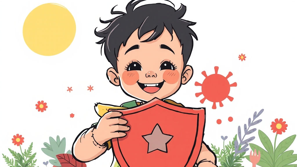 면역력 관리, 왜 중요할까? (illustration 스타일)