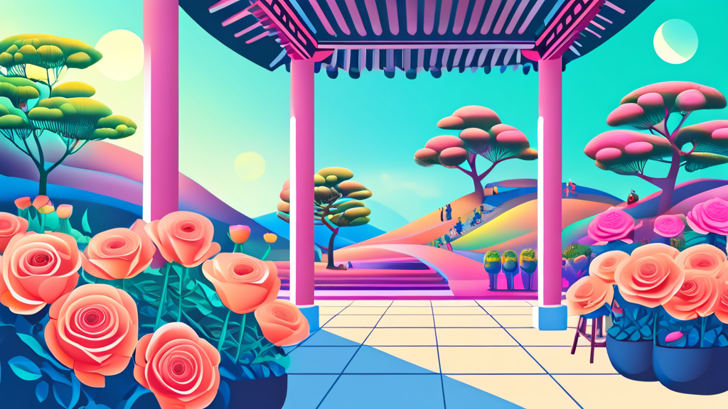 축제 즐거움을 더하는 주변 추천 방문 코스 (illustration 스타일)