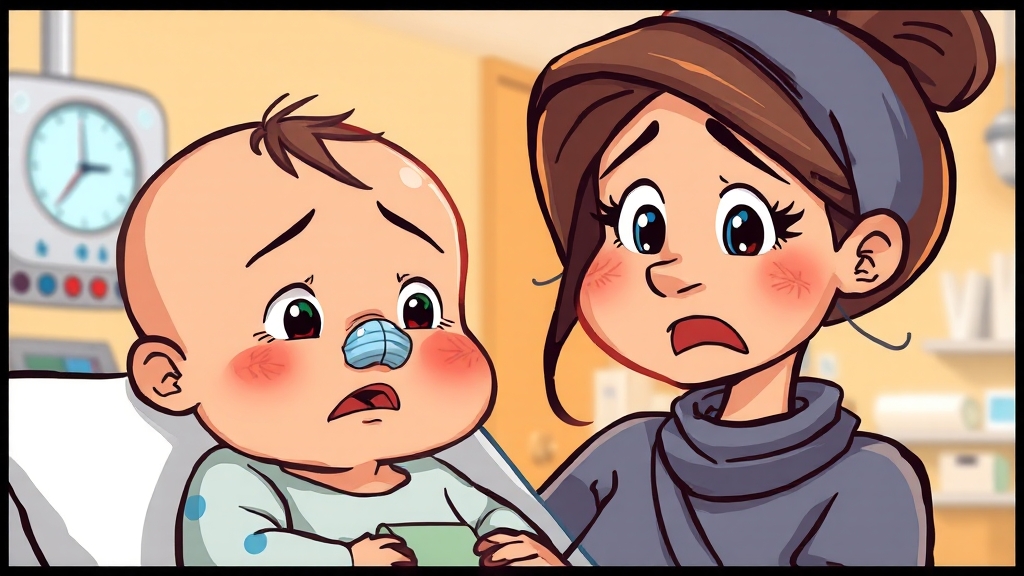 RSV 주요 증상 및 진단 (cartoon 스타일)