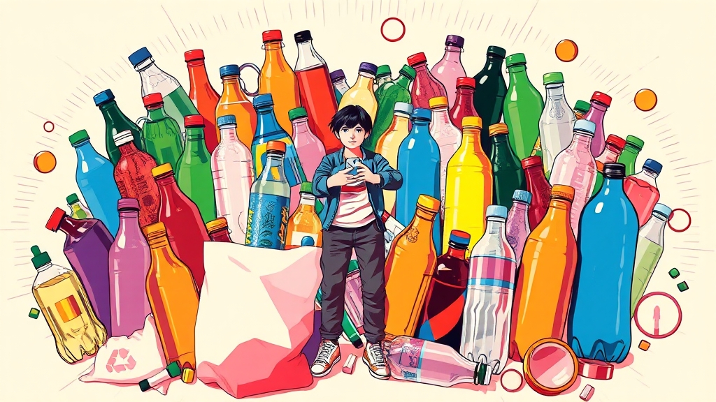 분리배출 시 주의사항은? (popart 스타일)