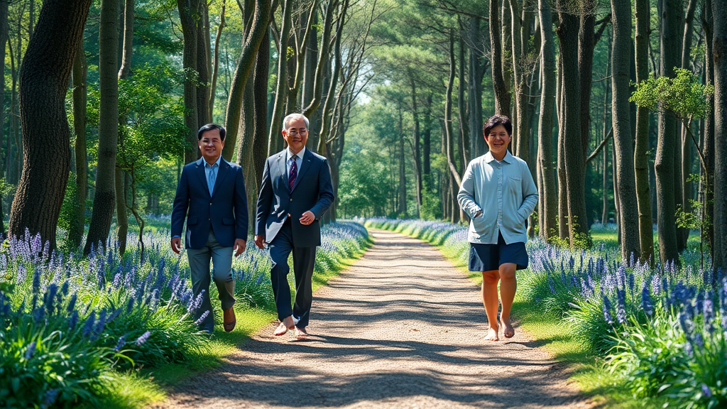 맨발걷기 운동본부 활동 (realistic 스타일)