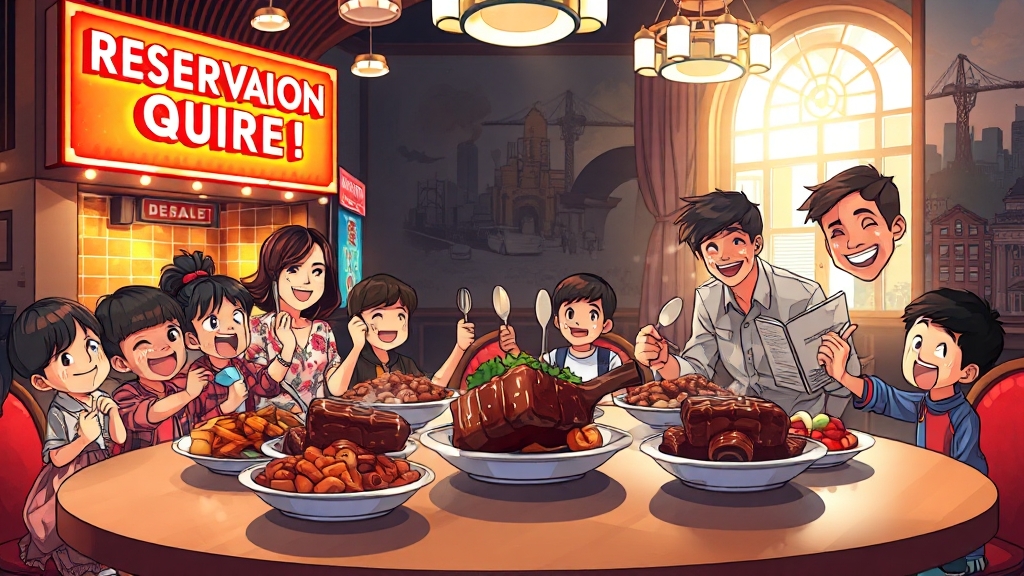 가족 외식 & 단체 모임, 명륜진사갈비가 답! (cartoon 스타일)