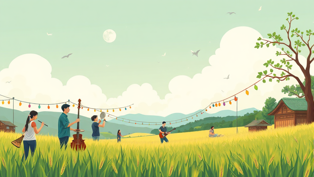 축제 정보: 놓치지 말아야 할 이벤트 안내 (illustration 스타일)