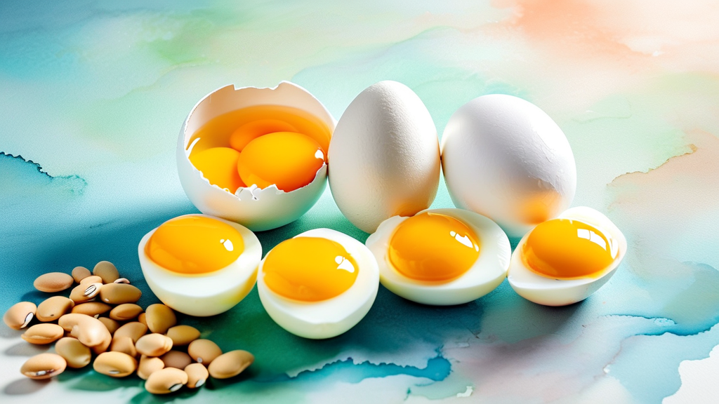 포스파티딜 세린 함유 식품과 영양제 선택 가이드 (watercolor 스타일)