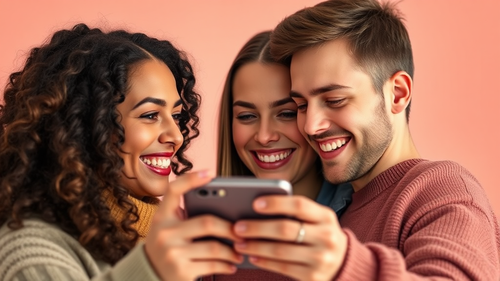 만남 앱의 긍정적 활용 사례 (realistic 스타일)