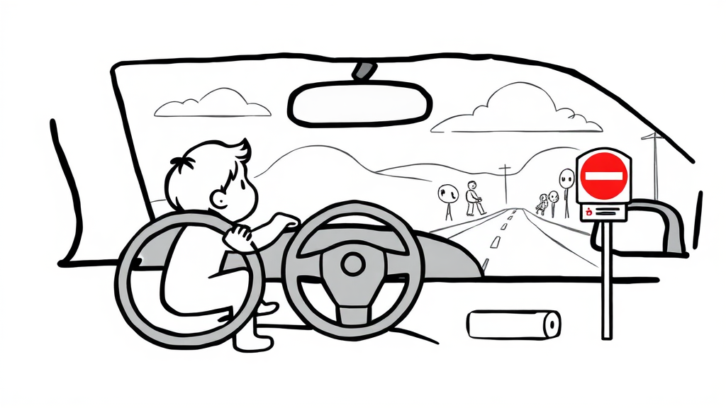 교통 법규 준수로 우리 아이들의 안전을 지켜주세요 (illustration 스타일)