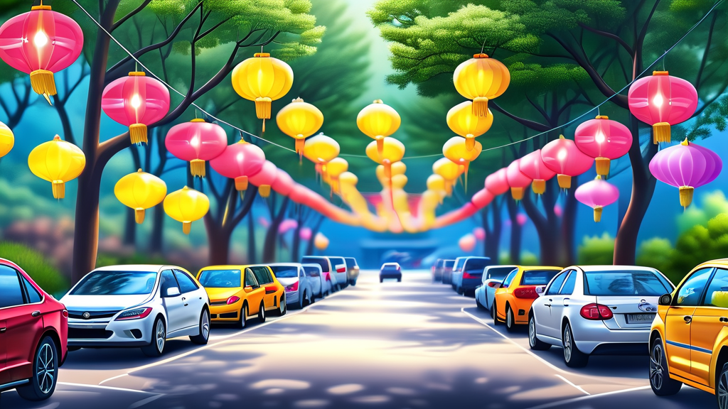 축제 즐기기 꿀팁: 주차, 교통, 관람 준비물 (realistic 스타일)