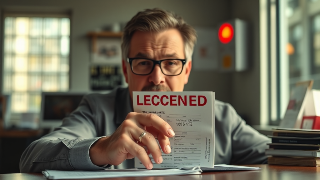 허가 및 취소 사유 (realistic 스타일)