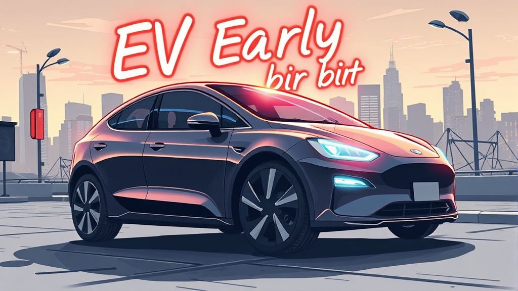 전기차 및 하이브리드 프로모션 (illustration 스타일)