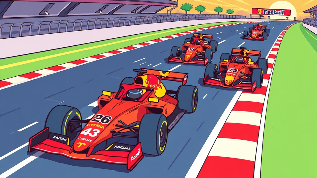 2026 F1 시즌 규정 변화와 비자 캐시 앱 레이싱 불스 팀의 전략 (cartoon 스타일)