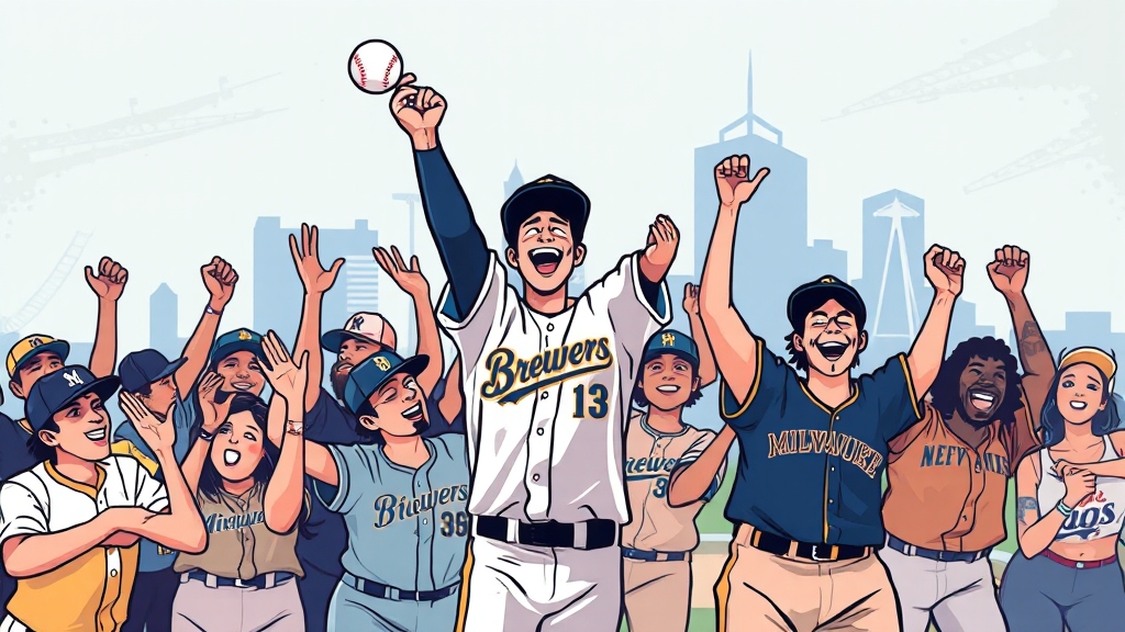 밀워키 NLCS 진출 요인 (cartoon 스타일)