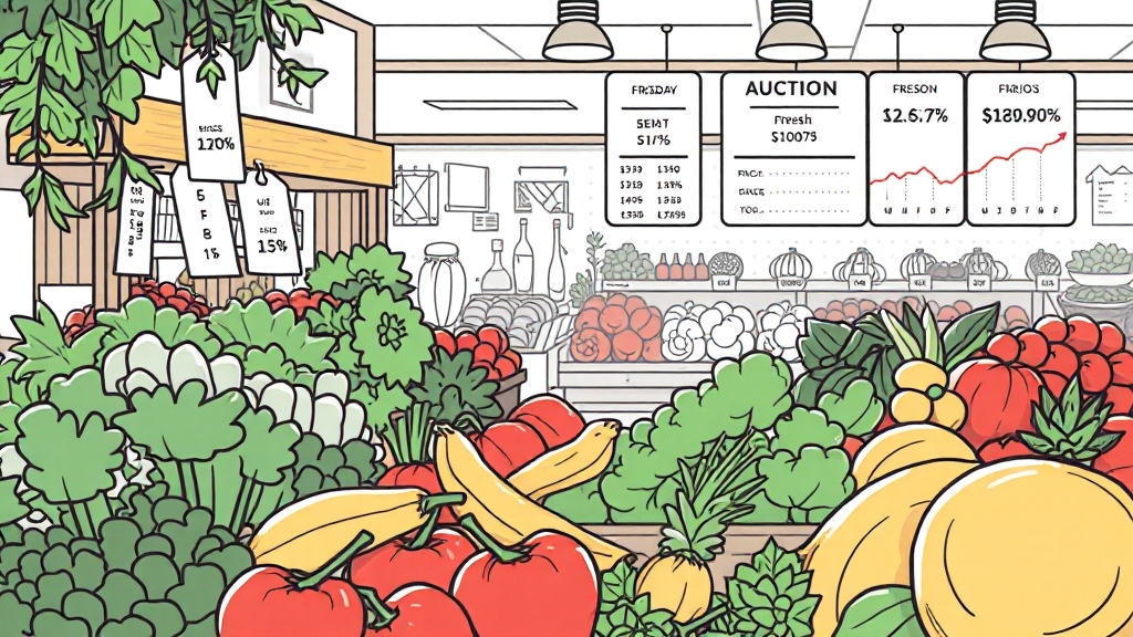 농산물 가격 및 시세 확인 (illustration 스타일)
