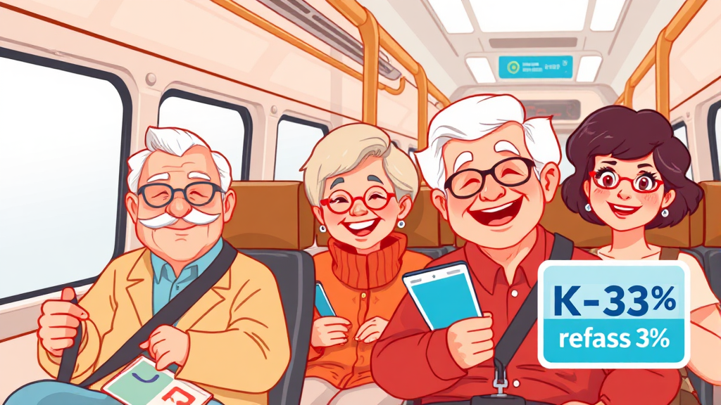 K패스 대상별 혜택 (cartoon 스타일)