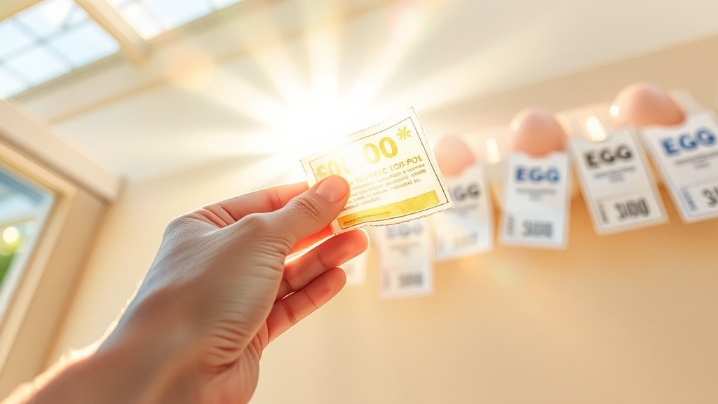 알뜰하게 계란 구매하고, 밥상 물가 걱정 덜어봐요! (watercolor 스타일)