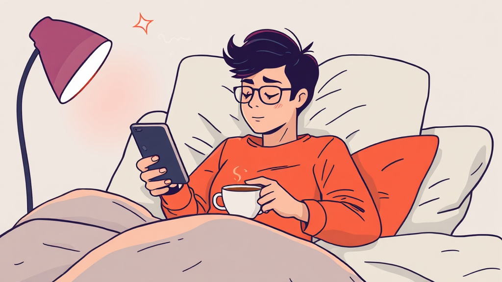 수면의 질 저하, 피로를 부르는 생활 습관의 함정 (illustration 스타일)