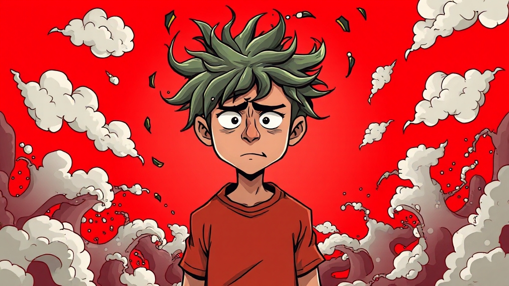 탈모 꿈의 다양한 해석: 원형 탈모 집중 (cartoon 스타일)