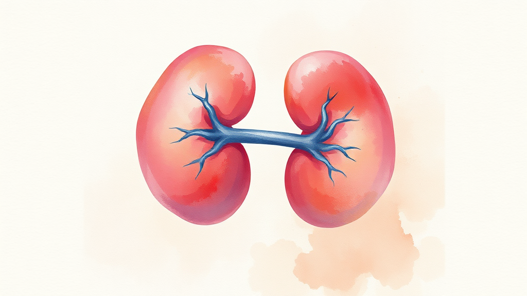 이차성 고혈압 치료 (watercolor 스타일)