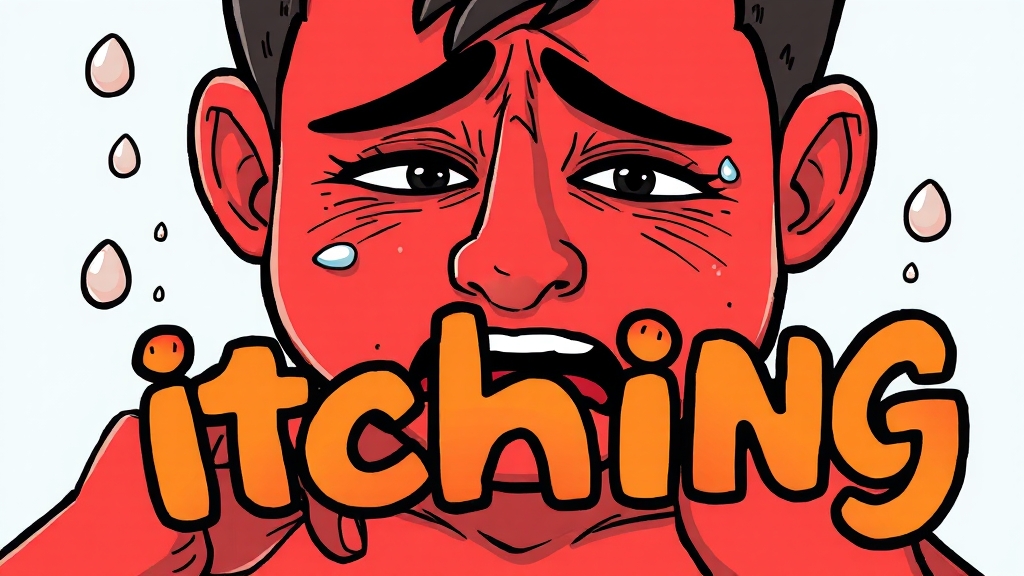 가려움증 원인과 증상 (cartoon 스타일)