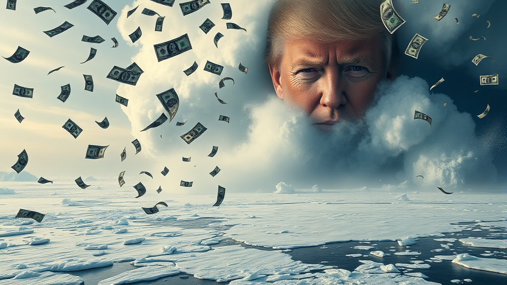 그린란드 매입 논란 (realistic 스타일)