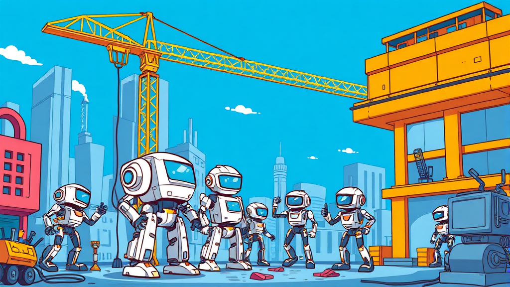 지능형 로봇 투자 전략 (cartoon 스타일)