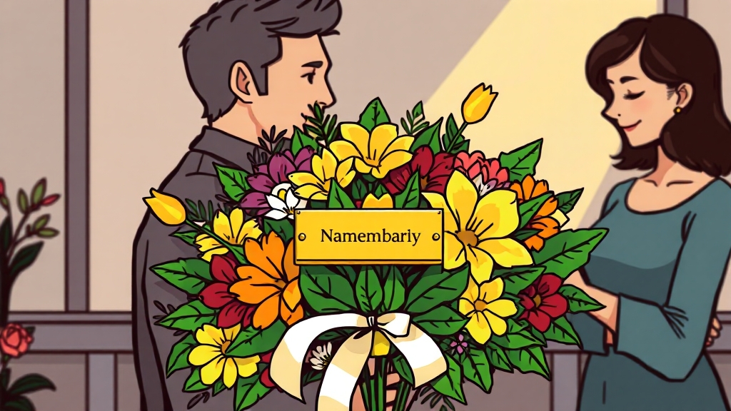 간편한 화환 주문 방법 (cartoon 스타일)