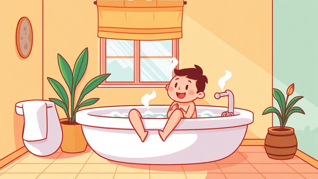 회복 돕는 생활 습관 (cartoon 스타일)