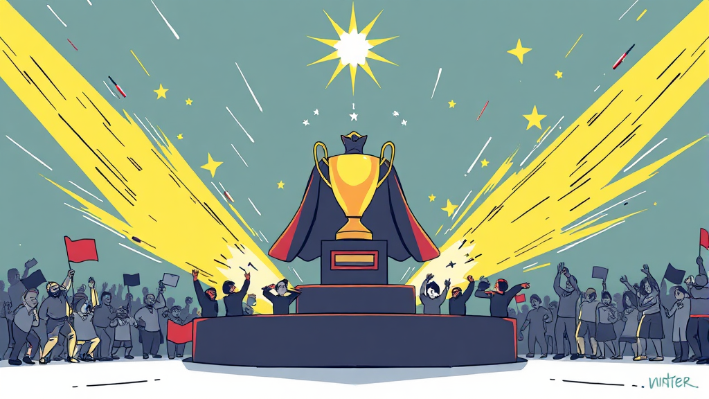 마스터 점수와 문자 투표, 승패를 가른 결정적 요인 (illustration 스타일)