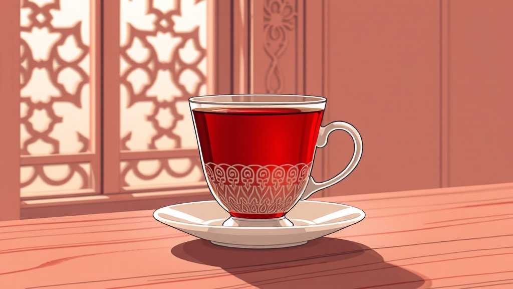 항산화 성분 가득한 루이보스티 (illustration 스타일)