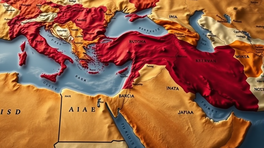 중동: 끝나지 않는 갈등의 중심지 (realistic 스타일)