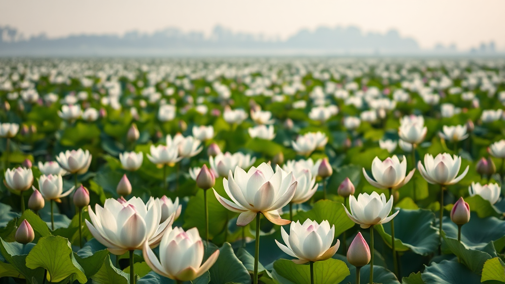 회산백련지, 동양 최대 연꽃밭 (realistic 스타일)