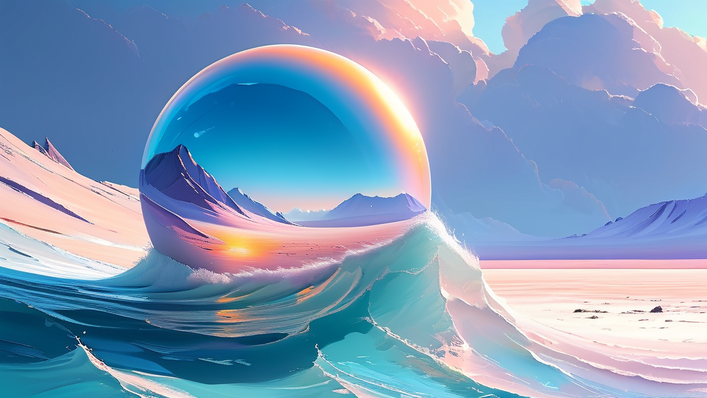 미국 증시 하락, AI 거품론 재점화? (watercolor 스타일)