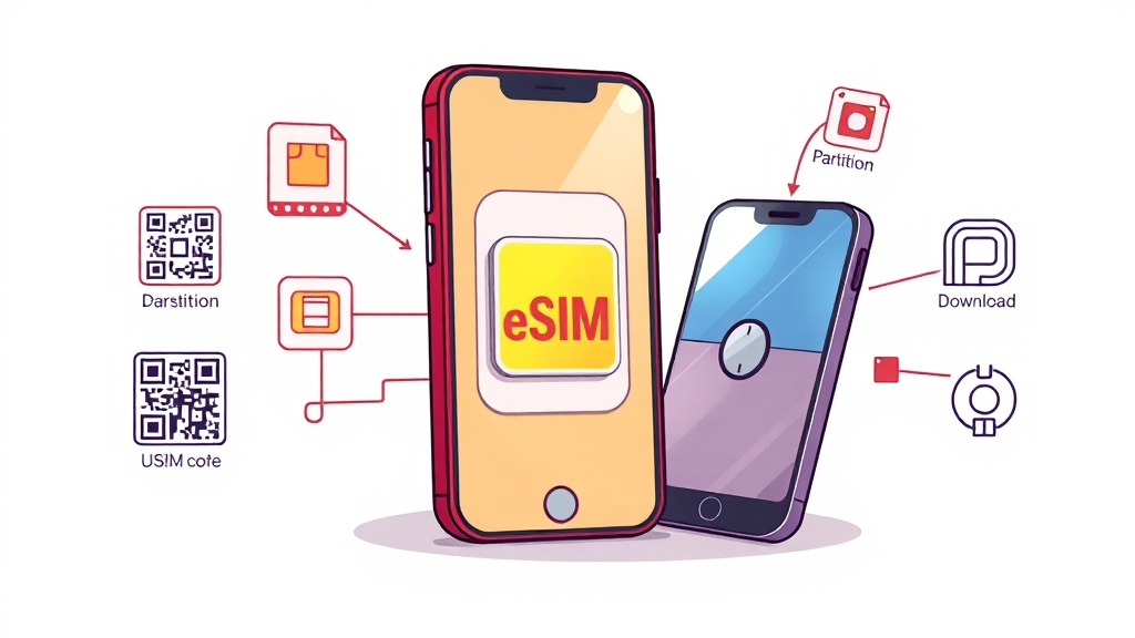 알뜰폰 eSIM 사용 전, 이것만은 꼭 확인! (cartoon 스타일)