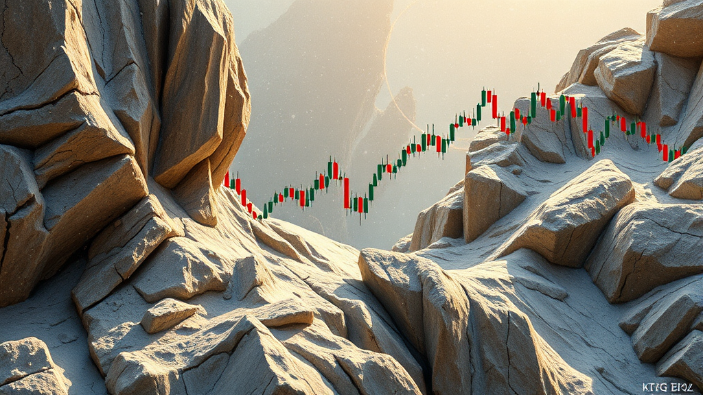 기술적 분석 (차트 패턴, 지표) (realistic 스타일)