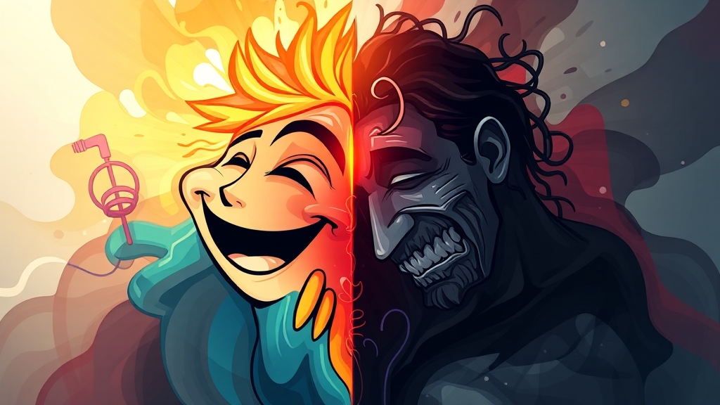 조울증 vs 우울증, 뭐가 다를까요? (illustration 스타일)