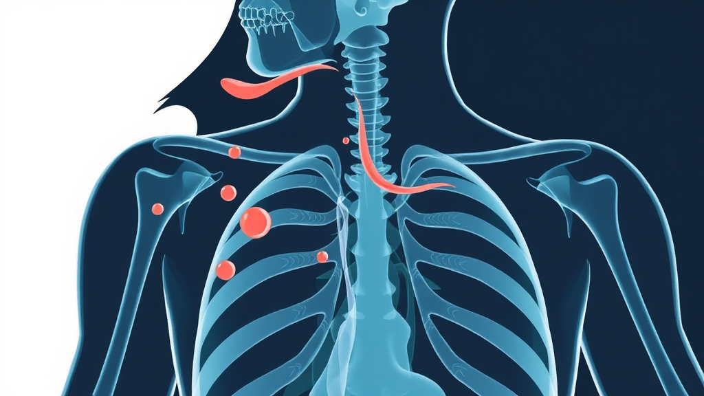 만성 마른 기침 원인과 진단 (illustration 스타일)