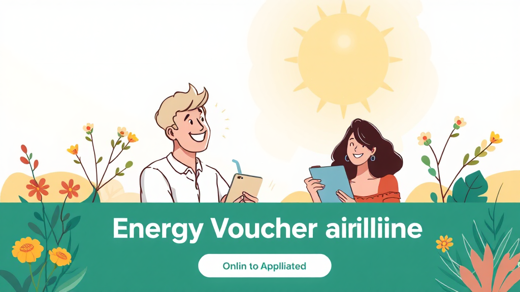 에너지바우처 신청 방법 (illustration 스타일)