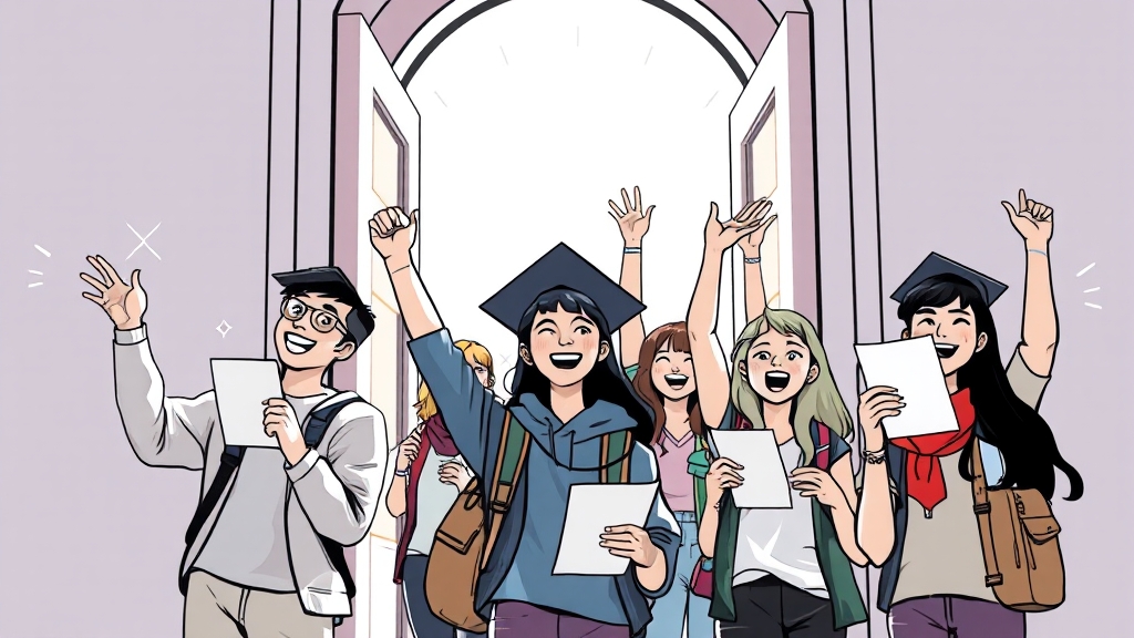 수능 후: 성적 확인 및 향후 일정 (illustration 스타일)